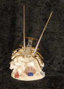 Hand Blown glass Lobster w/22 kt gold accents, from Key West    